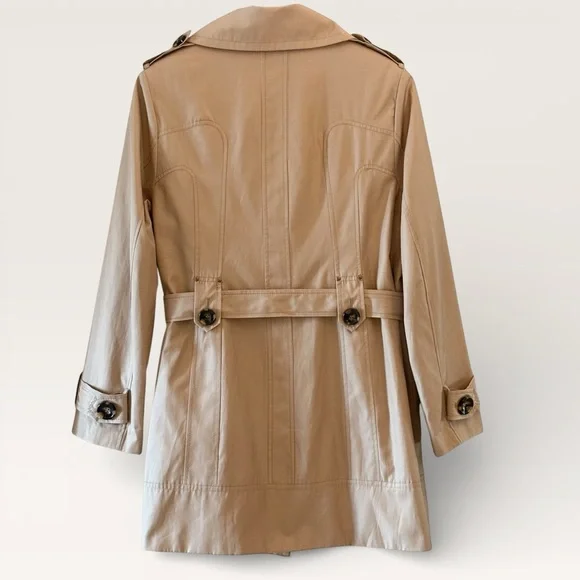 JONES NEW YORK Double Breasted Belted 3/4 Length Womens Classic Trench Coat | XL - Picture 8 of 11